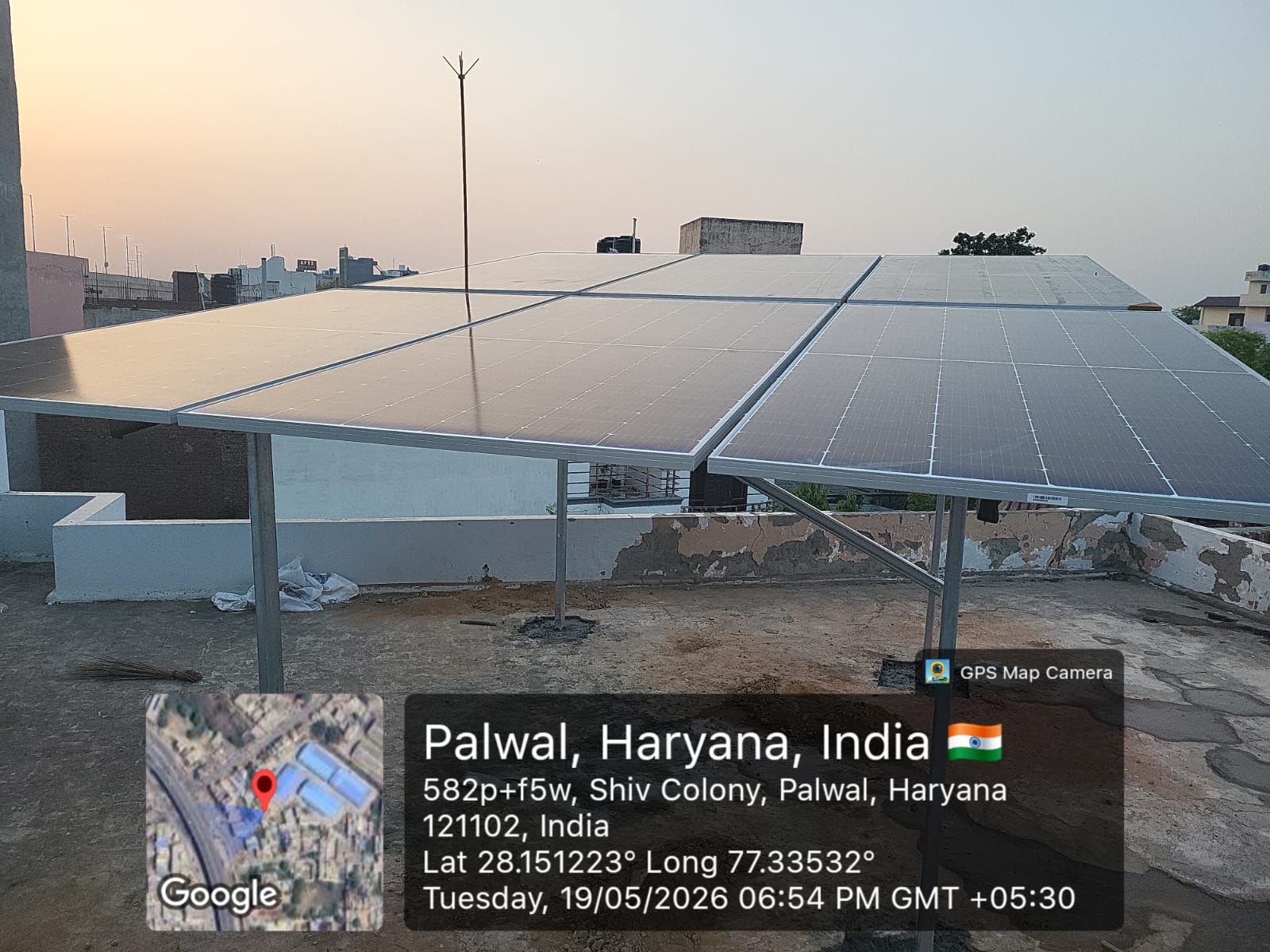 Large scale solar installation