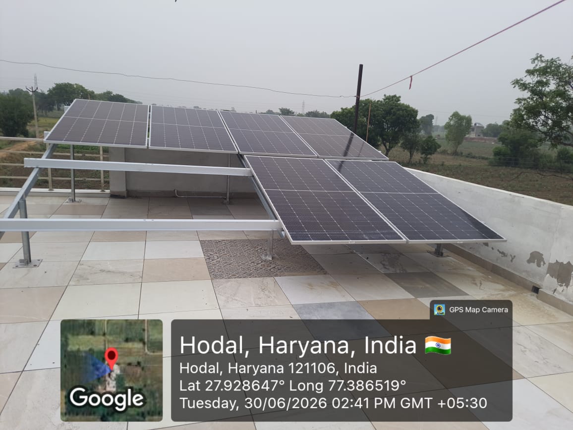 Industrial solar power installation