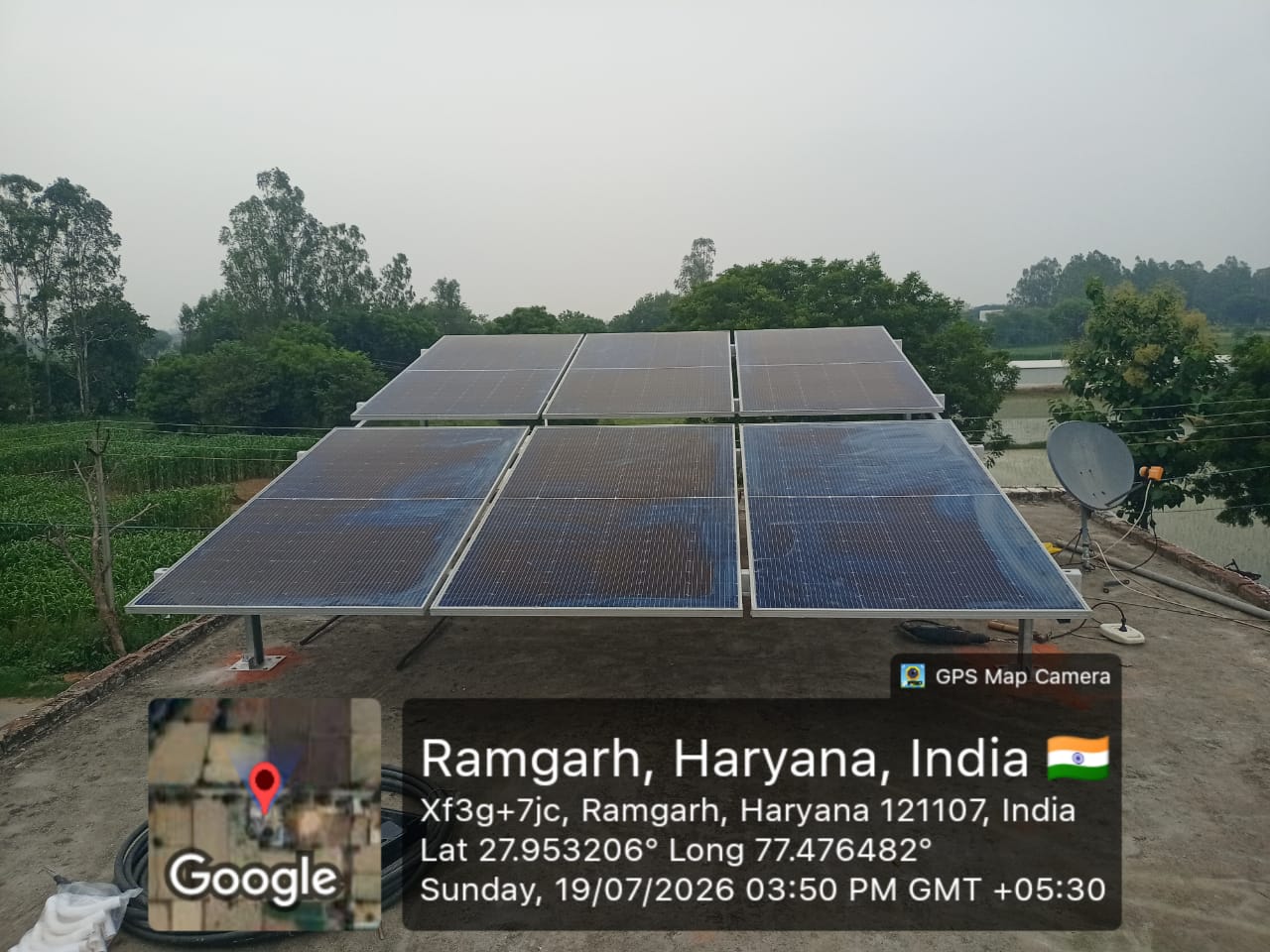 Ground-mounted solar panels